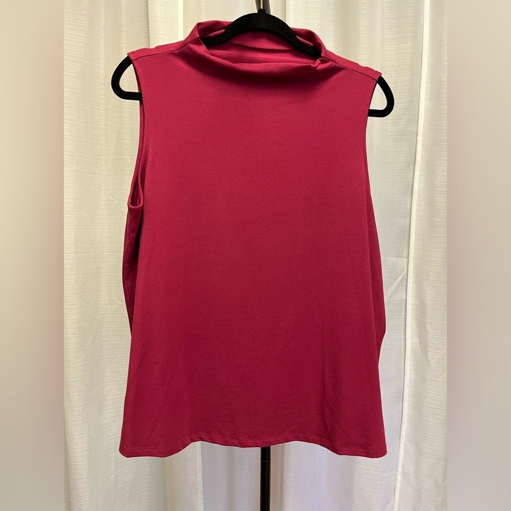 Eileen fisher wine sleeveless tank | size large